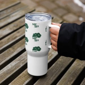 Shy Tree Travel mug with a handle