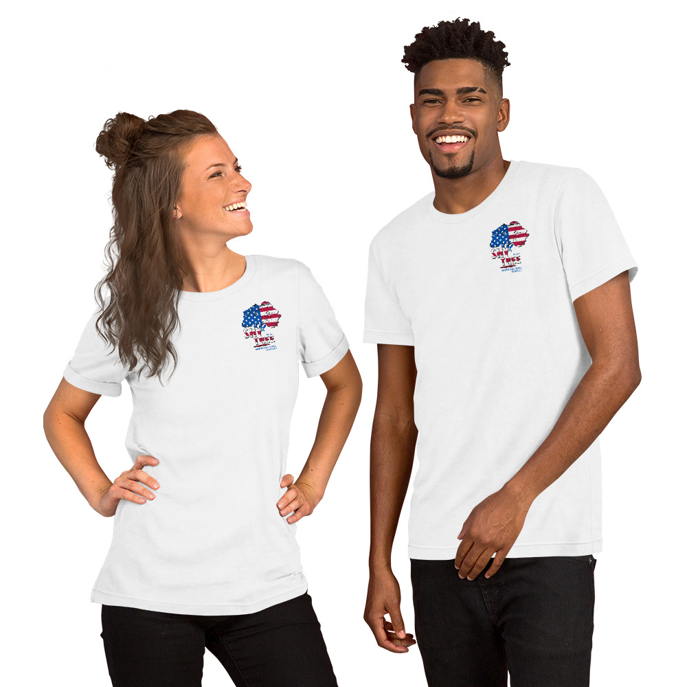 Shy Tree Stars and Stripes (Distressed Logo) Unisex t-shirt - Image 6