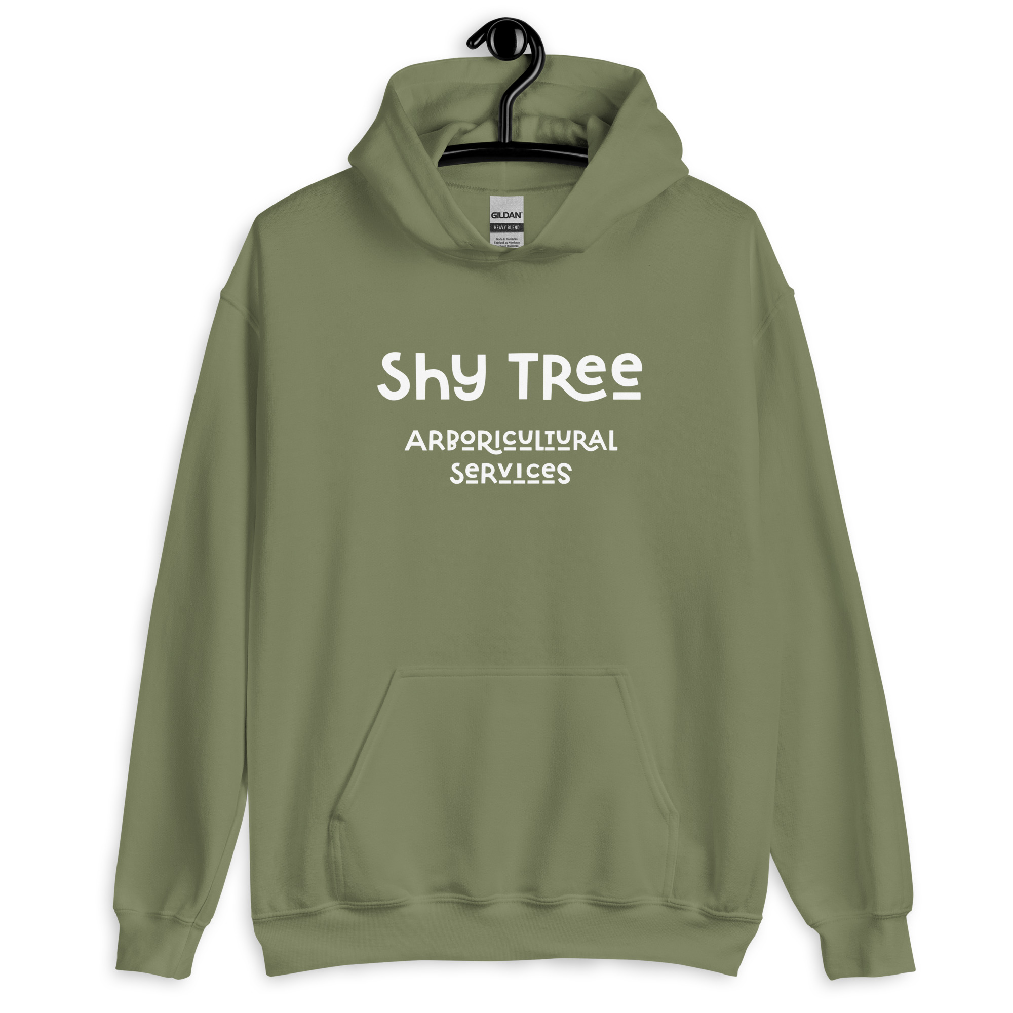 Shy Tree Print Unisex Hoodie - Image 8