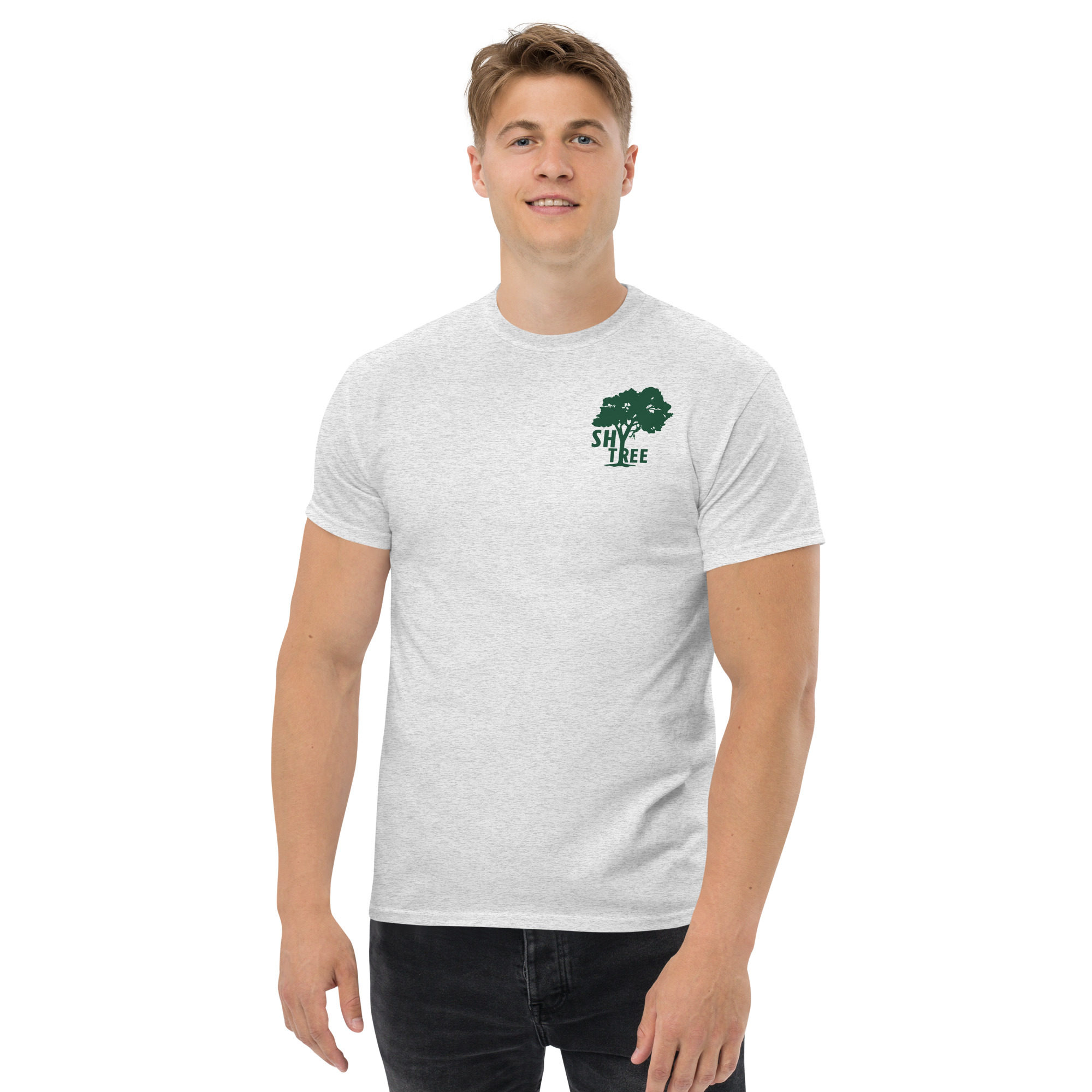 Shy Tree Men's Classic T- Green Logo - Image 3